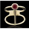 Image 2 : 14KT Yellow Gold 0.55ct Ruby Ring