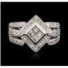 Image 2 : 18KT White Gold 1.00ctw Diamond Ring