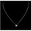 Image 2 : 14KT Yellow Gold 0.65ct Diamond Pendant With Chain