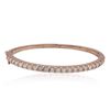 Image 1 : 14KT Rose Gold 2.88ctw Diamond Bangle Bracelet