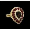 Image 1 : 1.43ctw Ruby and Diamond Ring - 14KT Yellow Gold