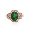 Image 2 : 14KT Rose Gold 3.08ct Emerald and Diamond Ring