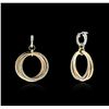 Image 2 : 14KT Tri-Color Gold 0.90ctw Diamond Earrings