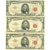 Image 1 : 1963 $5 Red Seal Bill Lot of 3