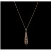 Image 2 : 14KT Rose Gold Chandelier Crystal Pendant With Chain