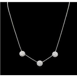 1.57ctw Diamond Necklace - 14KT White Gold