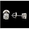 Image 2 : 1.30ctw Diamond Stud Earrings - 14KT White Gold