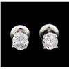 Image 1 : 1.01ctw Diamond Stud Earrings - 14KT White Gold