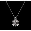 Image 2 : 5.32ctw Diamond Pendant With Chain - 14KT White Gold