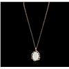 Image 2 : 14KT Rose Gold 15.31ct Opal and Diamond Pendant With Chain