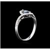 Image 3 : 14KT White Gold 0.75ctw Blue Diamond Ring