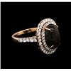Image 1 : 3.00ct Opal and Diamond Ring - 14KT Rose Gold