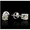 Image 2 : 14KT White Gold 1.00ctw Diamond Solitaire Earrings