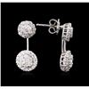 Image 2 : 1.66ctw Diamond Earrings - 14KT White Gold