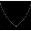 Image 2 : 14KT Yellow Gold 0.09ct Diamond Solitaire Necklace