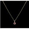 Image 2 : 1.95ct Ruby and Diamond Pendant With Chain - 14KT Yellow Gold