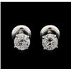 Image 1 : 1.12ctw Diamond Stud Earrings - 14KT White Gold