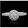 Image 2 : 14KT White Gold 1.12ctw Diamond Ring