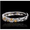 Image 1 : 18KT White Gold Citrine and Diamond Ring