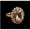 Image 1 : 8.58ct Morganite and Diamond Ring - 14KT Rose Gold