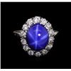 Image 2 : 7.00ct Blue Star Sapphire - 14KT White Gold