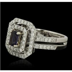 14KT White and Yellow Gold 0.40ct Tanzanite and Diamond Ring