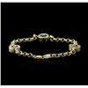 Image 2 : 14KT Yellow Gold 0.30ctw Diamond Evil Eye Bracelet
