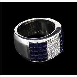 1.20ctw Blue Sapphire and Diamond Ring - Platinum