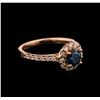 Image 1 : 1.12ctw Blue Diamond Ring - 14KT Rose Gold