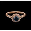 Image 2 : 1.12ctw Blue Diamond Ring - 14KT Rose Gold