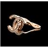 Image 1 : 14KT Rose Gold 0.32ctw Diamond Ring