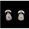 Image 1 : 1.15ctw Diamond Solitaire Earrings - 14KT White Gold