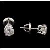 Image 2 : 1.15ctw Diamond Solitaire Earrings - 14KT White Gold