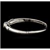 Image 2 : 2.68ctw Sapphire and Diamond Bangle Bracelet - 18KT White Gold