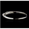 Image 3 : 2.68ctw Sapphire and Diamond Bangle Bracelet - 18KT White Gold