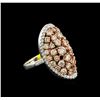 Image 1 : 3.40ctw Fancy Yellow Diamond Ring - 14KT Two-Tone Gold