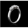 Image 3 : 14KT White Gold 0.73ctw Diamond Ring