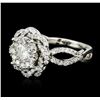 Image 1 : 14KT White Gold 1.37ctw Diamond Ring