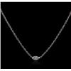 Image 1 : 14KT White Gold 0.14ct Diamond Solitaire Necklace