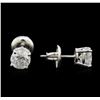 Image 2 : 1.39ctw Diamond Stud Earrings - 14KT White Gold