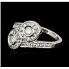 Image 1 : 14KT White Gold 0.62ctw Diamond Ring