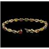 Image 3 : 13.70ctw Multi Color Sapphire and Diamond Bracelet - 14KT Yellow Gold