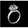 Image 3 : 1.35ctw Fancy Blue Diamond Ring - 18KT White Gold