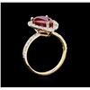 Image 3 : 4.91ct Ruby and Diamond Ring - 14KT Yellow Gold