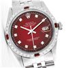 Image 1 : Rolex Stainless Steel Diamond and Ruby DateJust Men's Watch