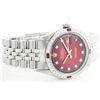 Image 2 : Rolex Stainless Steel Diamond and Ruby DateJust Men's Watch