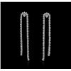 Image 1 : 14KT White Gold 3.60ctw Diamond Earrings