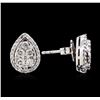 Image 2 : 0.95ctw Diamond Earrings - 14KT White Gold