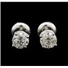Image 1 : 1.49ctw Diamond Stud Earrings - 14KT White Gold