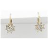 Image 1 : 0.78ctw Diamond Earrings - 14KT Yellow  Gold